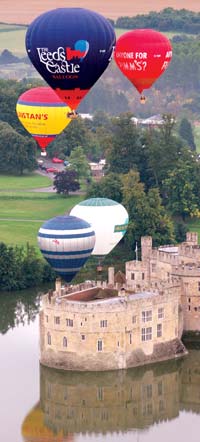 The Leeds Castle Balloon over Leeds Castle