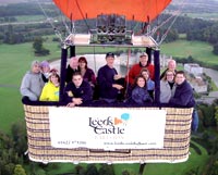 Passengers in the Leeds Castle balloon basket