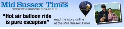 Mid Sussex Times Story - Hot air balloon ride is pure escapism - click to read more
